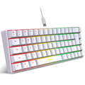 68 Keys Gaming Keyboard USB Wired Portable 20 RGB Backlight Spanish Korean Russian Keyboard for Windows Laptops Computer