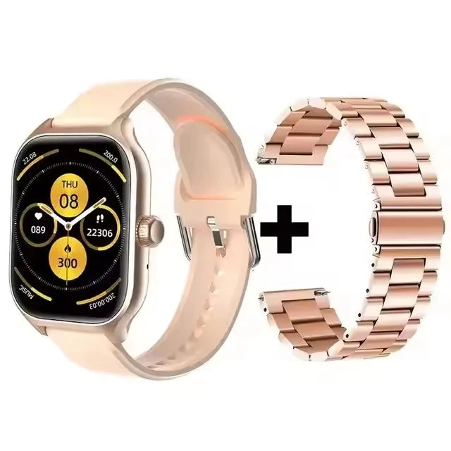 Smart Watch Men 2.01 Inch AMOLED Screen Waterproof Multiple Sport Mode Fitness HD Bluetooth Calls Smartwatch Men Women Bracelet