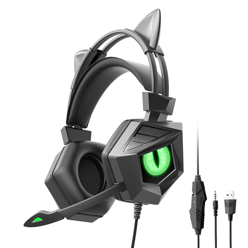 Professional Wired Gaming Headphones With Microphone Led Light For Computer PS4 PS5 Xbox Bass Stereo PC Gaming Headset Gifts