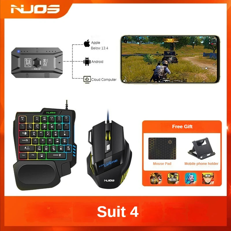 M1 Pro Gamepad Mobile Phone Game Converter Mouse Keyboard Game Controller BT5.0 Programmable Adapter Support iOS Android System