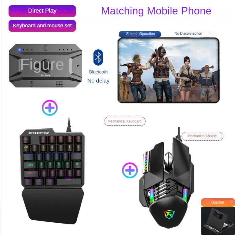 M1 Pro Gamepad Mobile Phone Game Converter Mouse Keyboard Game Controller BT5.0 Programmable Adapter Support iOS Android System